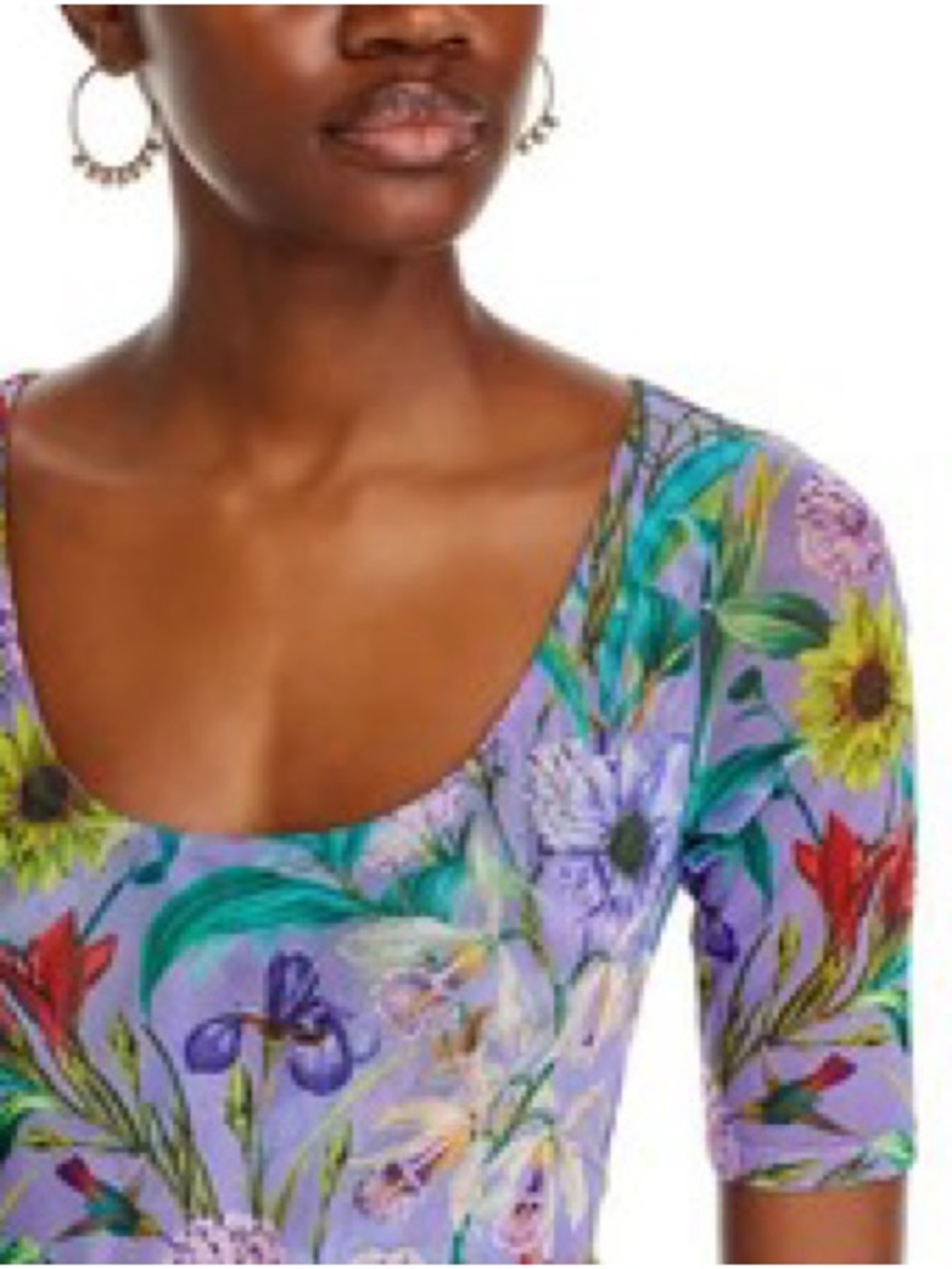 NWT Johnny Was Daphne Floral Mesh Midi-Dress size L - Picture 4 of 9